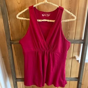 Victoria’s Secret bra top racer back tank top, dark pink, Large